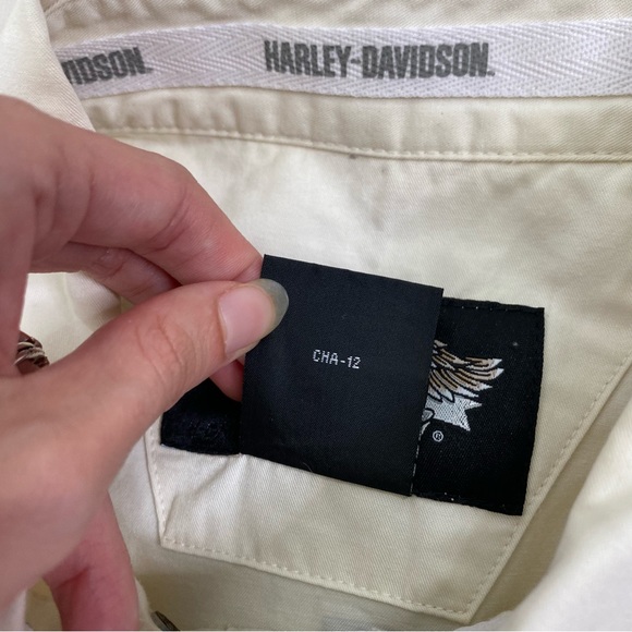 Harley-Davidson dirt Track Team White button down sleeveless Vest size XL - Picture 8 of 16